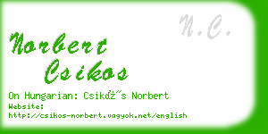 norbert csikos business card